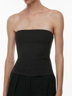 ARITZIA BLACK FormaRib Ribbed Tube Top Size Small